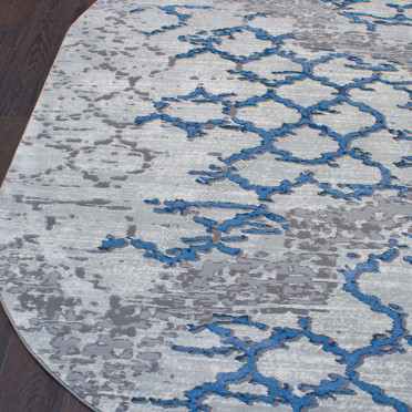 Ковер 03854A - BLUE / BLUE Овал ARMINA