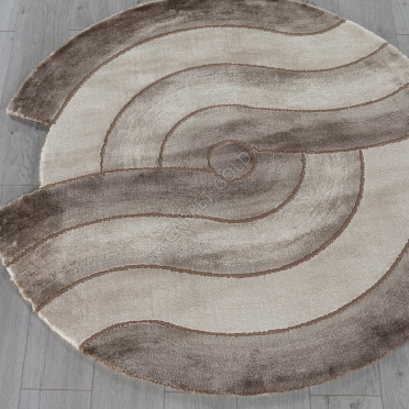 Ковер 00836A - BROWN / BROWN - Круг - коллекция SAFIR