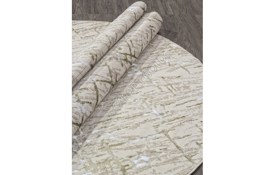 Ковер F164 - CREAM-GREEN - Овал - коллекция LIMAN