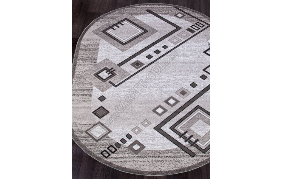 Ковер d188 - GRAY - Овал - коллекция SILVER