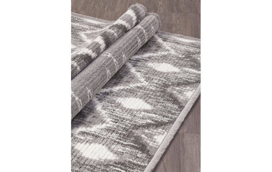 Ковер A949AQ - P.WHITE / L.GREY - Прямоугольник - коллекция JOLI