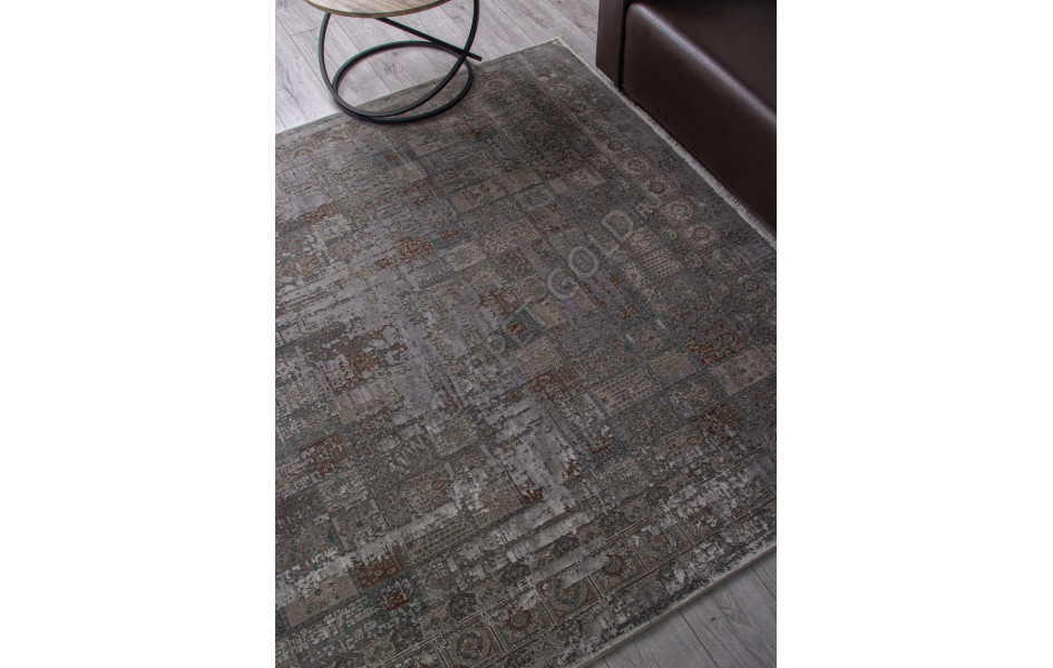 Ковер G078G2 - D.GREY / BEIGE - Прямоугольник - коллекция ROYAL