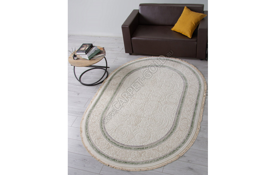 Ковер 30896U - CREAM / CREAM - Овал - коллекция MELODY