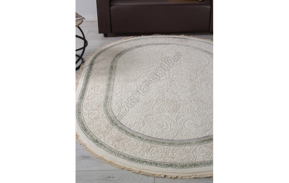 Ковер 30896U - CREAM / CREAM - Овал - коллекция MELODY