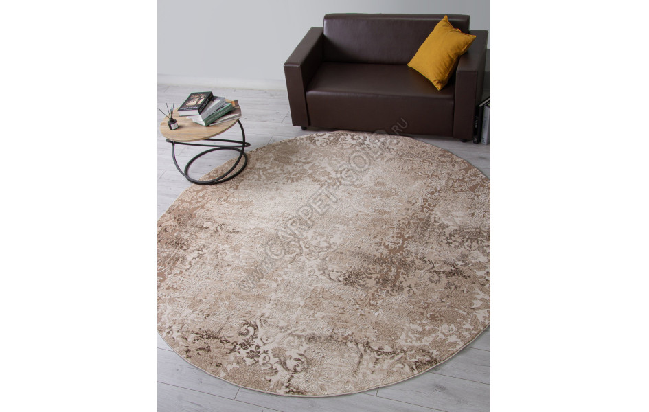 Ковер 03708A - BROWN / BROWN - Круг - коллекция ARMINA