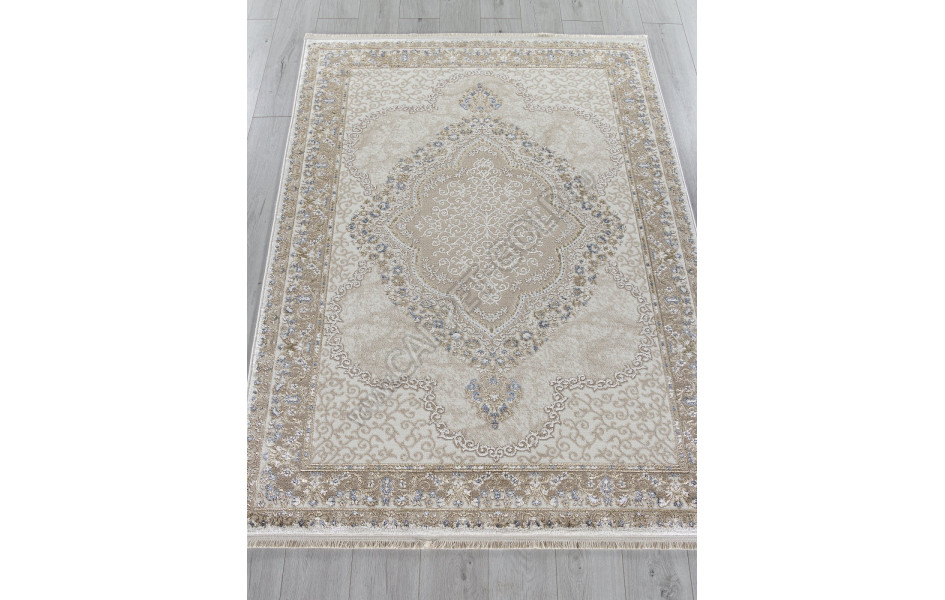 Ковер 27226A - BEIGE / NAVY - Прямоугольник - коллекция MOSSO